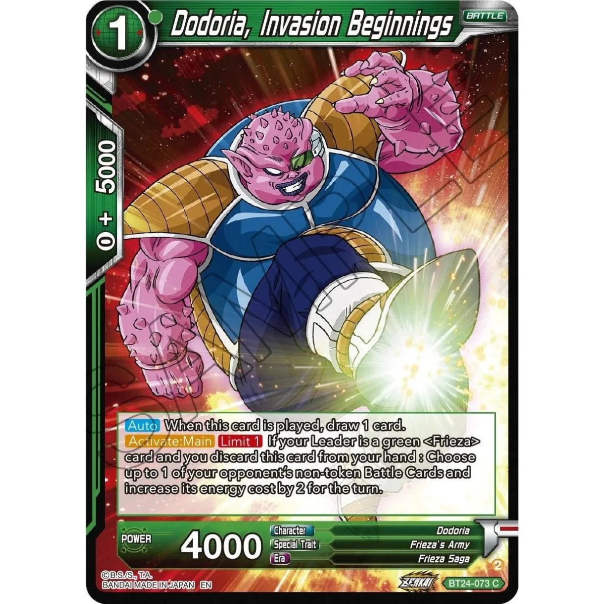 Dodoria, Invasion Beginnings (BT24-073) (Beyond Generations) in Malta | LAB7