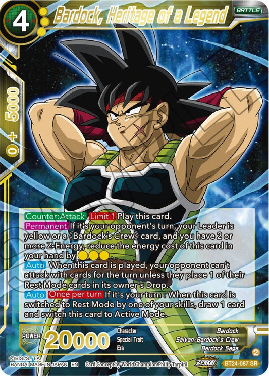 Dragon Ball Super: Masters - Bardock, Heritage of a Legend (BT24 - 087) (Beyond Generations)