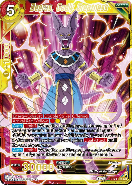 Dragon Ball Super: Masters - Beerus, Godly Greatness (BT24 - 128) (Beyond Generations)