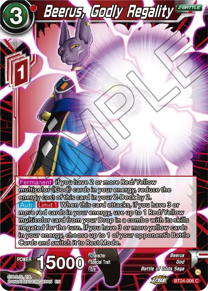 Dragon Ball Super: Masters - Beerus, Godly Regality (BT24 - 006) (Beyond Generations)