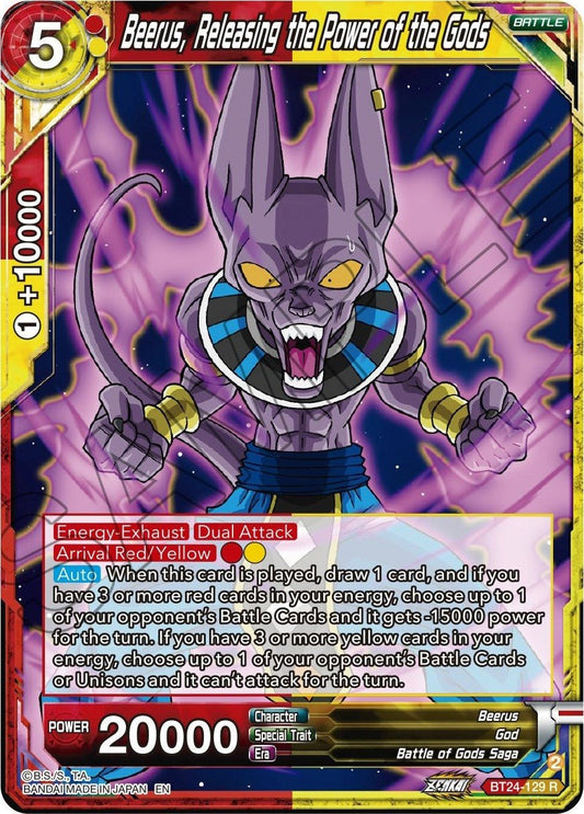 Dragon Ball Super: Masters - Beerus, Releasing the Power of the Gods (BT24 - 129) (Beyond Generations)