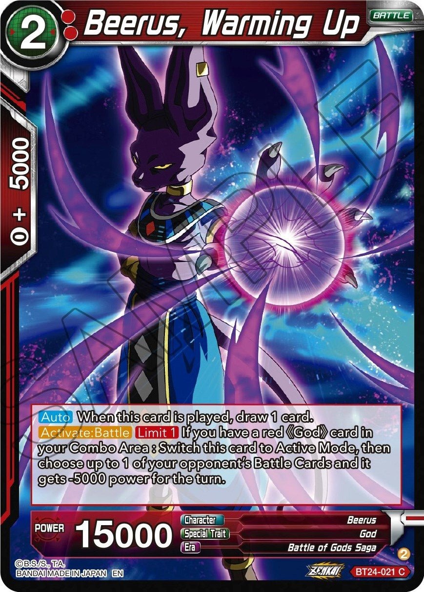 Dragon Ball Super: Masters - Beerus, Warming Up (BT24 - 021) (Beyond Generations)