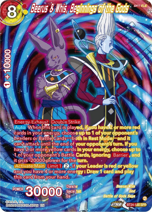 Dragon Ball Super: Masters - Beerus & Whis, Beginnings of the Gods (SPR) (BT24 - 130) (Beyond Generations)