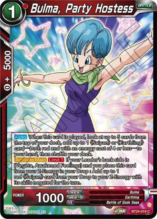 Dragon Ball Super: Masters - Bulma, Party Hostess (BT24 - 018) (Beyond Generations)