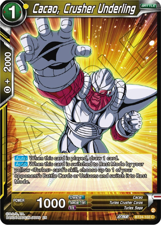 Dragon Ball Super: Masters - Cacao, Crusher Underling (BT24 - 102) (Beyond Generations)