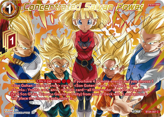Dragon Ball Super: Masters - Concentrated Saiyan Power (Collector Booster Gold) (BT24 - 007) (Beyond Generations)