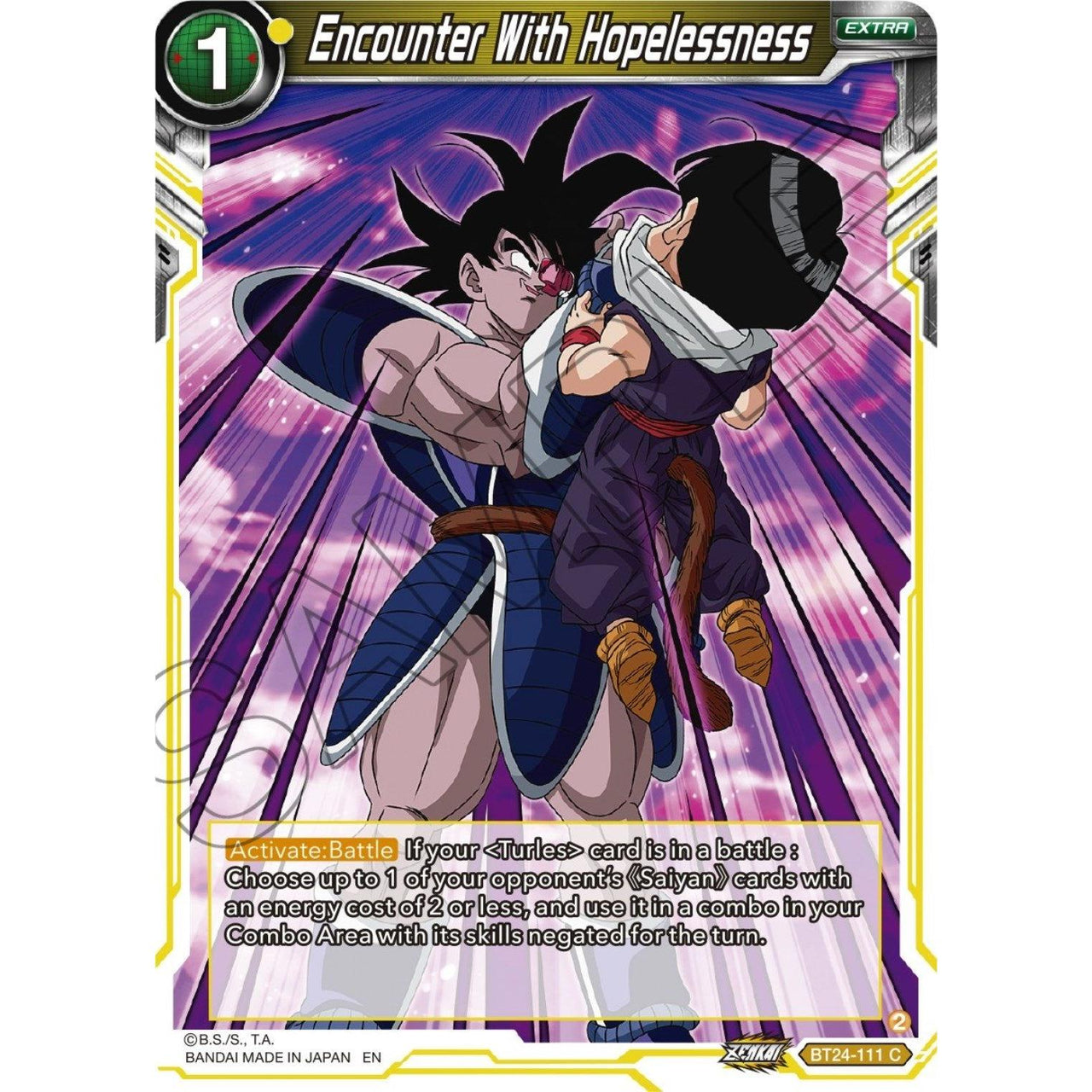 Dragon Ball Super: Masters Encounter With Hopelessness (BT24 - 111) (Beyond Generations) by LAB7 Malta, Europe