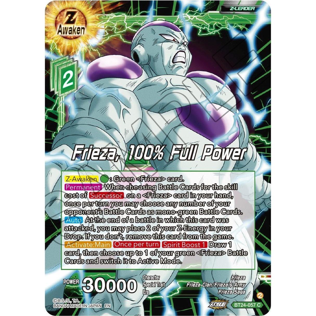Dragon Ball Super: Masters Frieza, 100% Full Power (BT24 - 057) (Beyond Generations) by LAB7 Malta, Europe