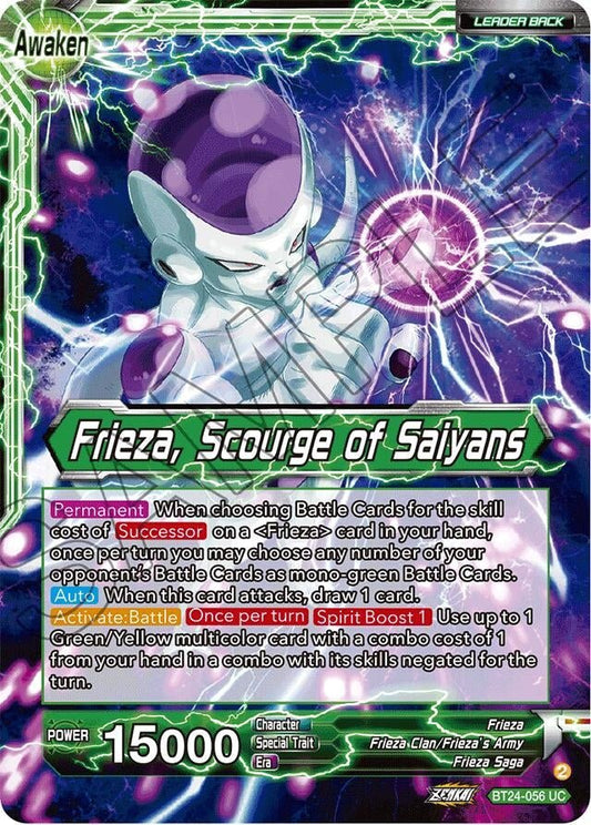 Dragon Ball Super: Masters - Frieza // Frieza, Scourge of Saiyans (Collector Booster Foil) (BT24 - 056) (Beyond Generations)