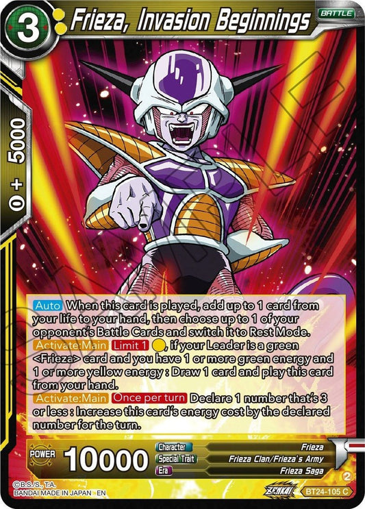 Dragon Ball Super: Masters - Frieza, Invasion Beginnings (BT24 - 105) (Beyond Generations)
