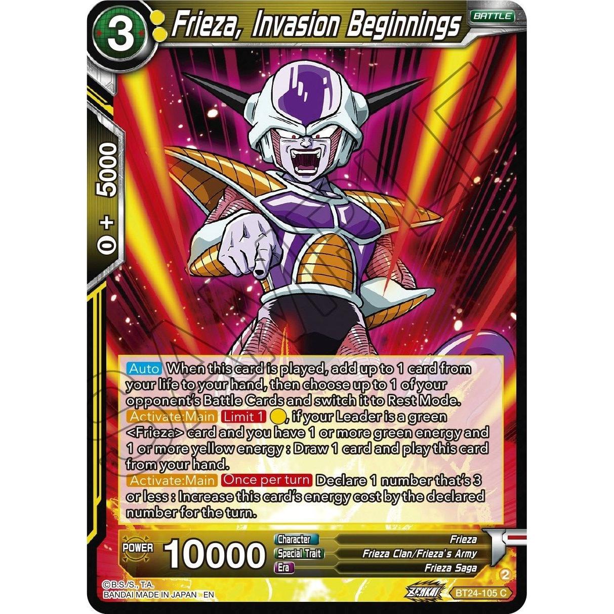 Dragon Ball Super: Masters Frieza, Invasion Beginnings (BT24 - 105) (Beyond Generations) by LAB7 Malta, Europe