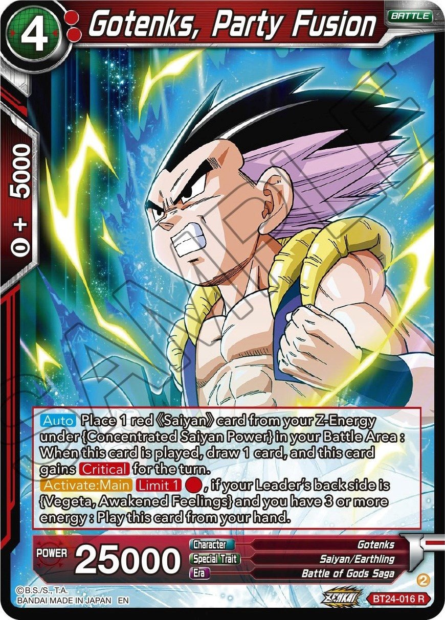Dragon Ball Super: Masters - Gotenks, Party Fusion (BT24 - 016) (Beyond Generations)