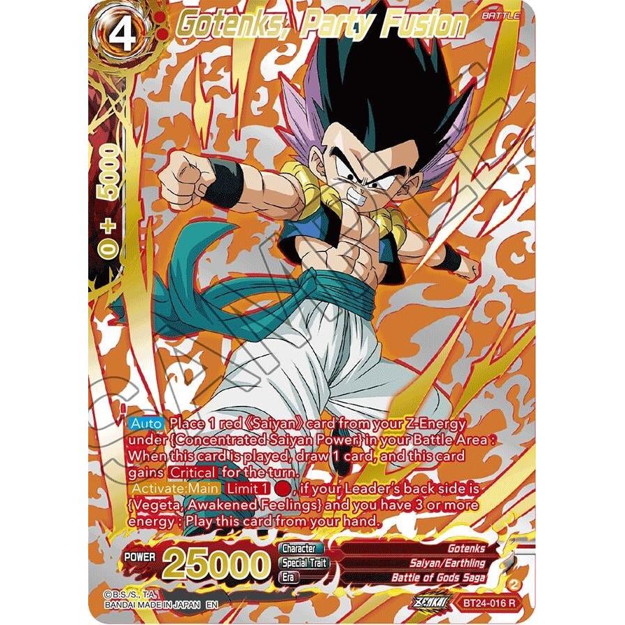 Dragon Ball Super: Masters Gotenks, Party Fusion (Collector Booster Gold) (BT24 - 016) (Beyond Generations) by LAB7 Malta, Europe