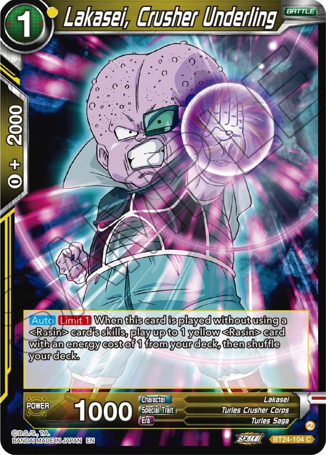 Dragon Ball Super: Masters - Lakasei, Crusher Underling (BT24 - 104) (Beyond Generations)
