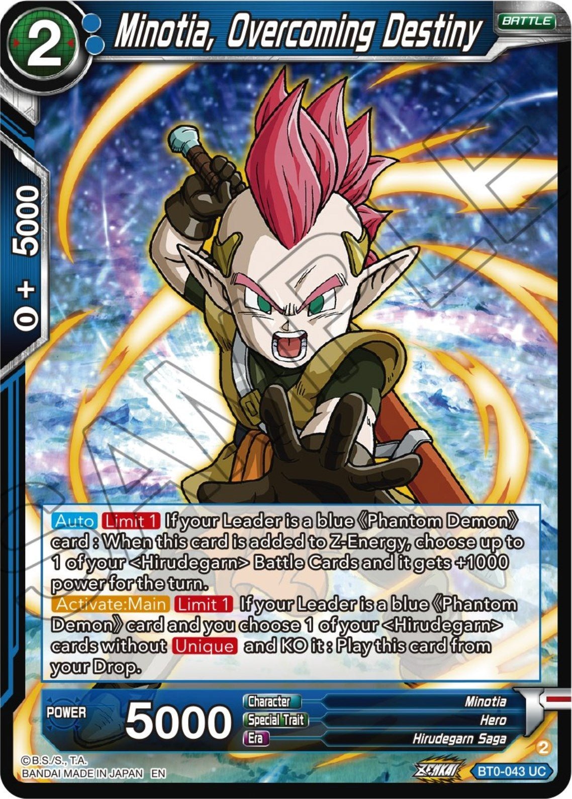 Dragon Ball Super: Masters - Minotia, Overcoming Destiny (BT24 - 043) (Beyond Generations)