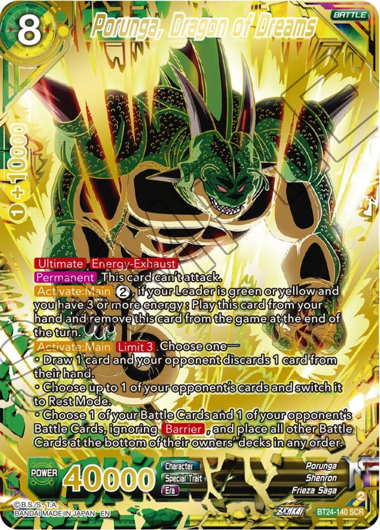 Dragon Ball Super: Masters - Porunga, Dragon of Dreams (BT24 - 140) (Beyond Generations)
