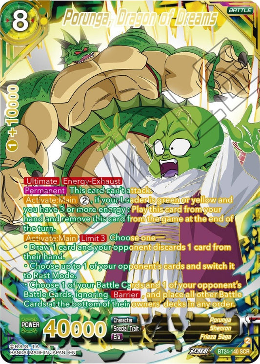 Dragon Ball Super: Masters - Porunga, Dragon of Dreams (Collector Booster Gold) (BT24 - 140) (Beyond Generations)