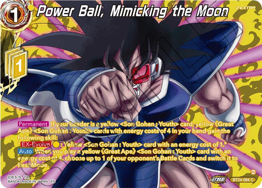 Dragon Ball Super: Masters - Power Ball, Mimicking the Moon (Collector Booster Silver) (BT24 - 084) (Beyond Generations)