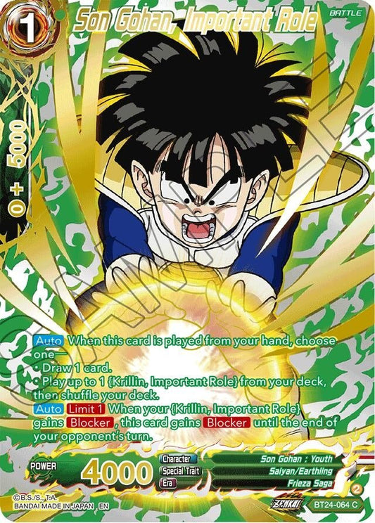 Dragon Ball Super: Masters - Son Gohan, Important Role (Collector Booster Gold) (BT24 - 064) (Beyond Generations)