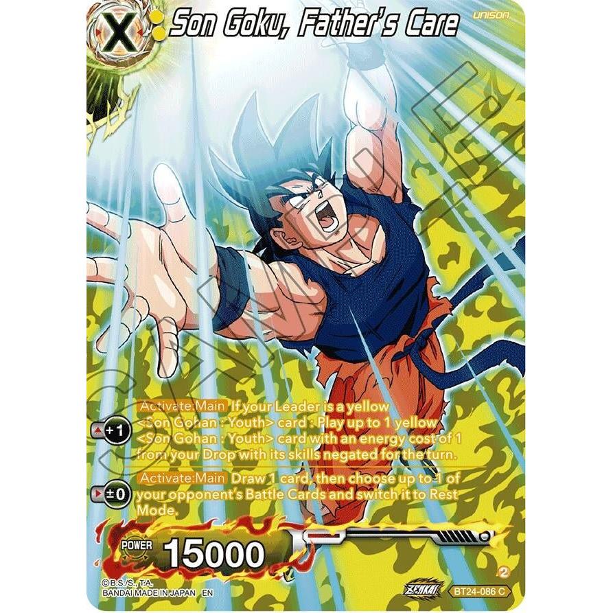 Dragon Ball Super: Masters Son Goku, Father's Care (Collector Booster Silver) (BT24 - 086) (Beyond Generations) by LAB7 Malta, Europe
