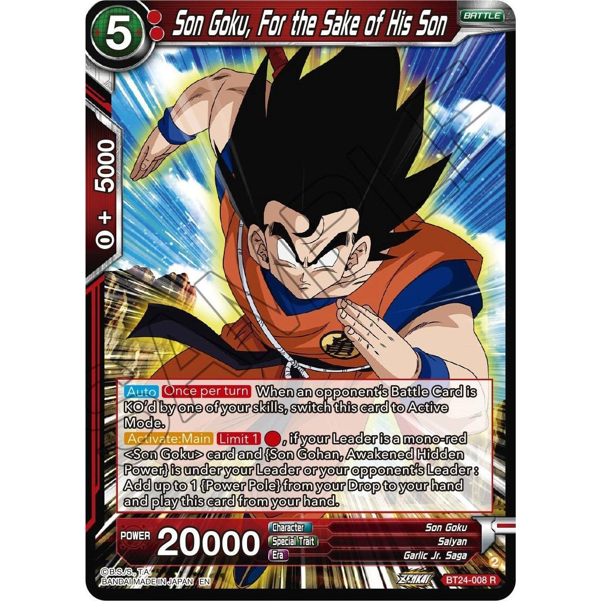 Dragon Ball Super: Masters Son Goku, For the Sake of His Son (BT24 - 008) (Beyond Generations) by LAB7 Malta, Europe