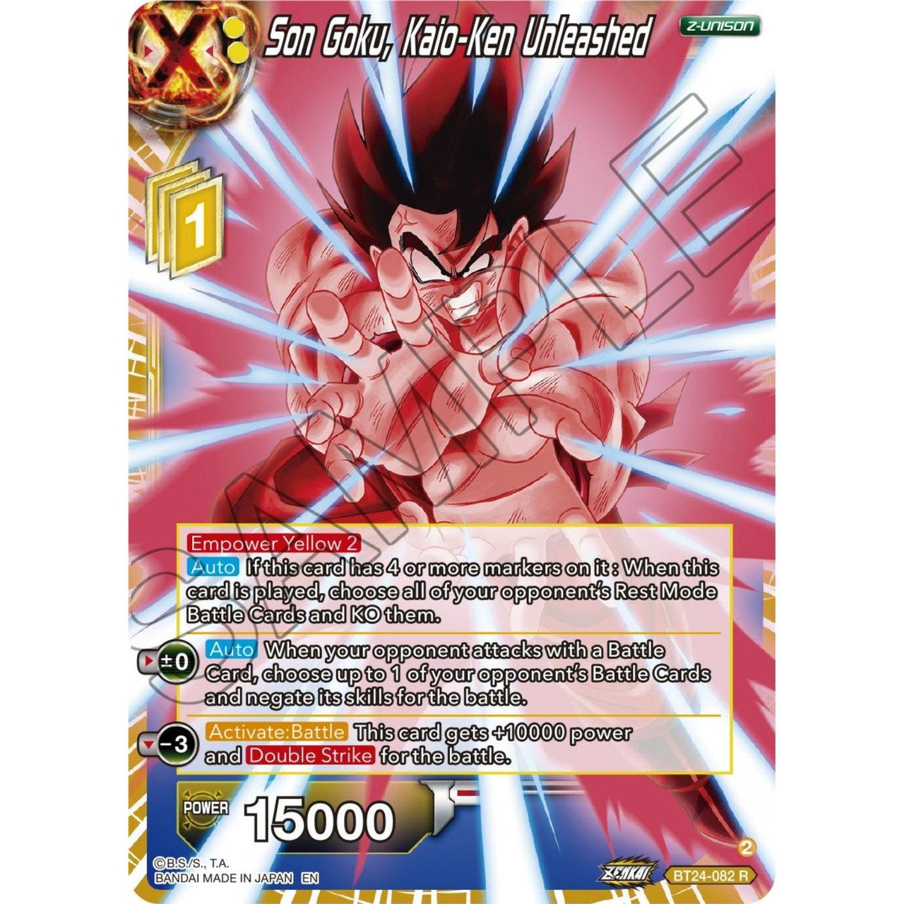 Dragon Ball Super: Masters Son Goku, Kaio - Ken Unleashed (BT24 - 082) (Beyond Generations) by LAB7 Malta, Europe