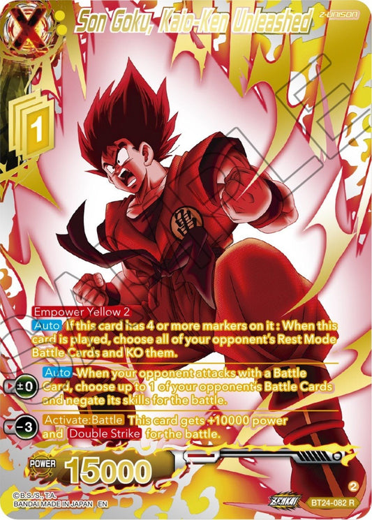 Dragon Ball Super: Masters - Son Goku, Kaio - Ken Unleashed (Collector Booster Gold) (BT24 - 082) (Beyond Generations)