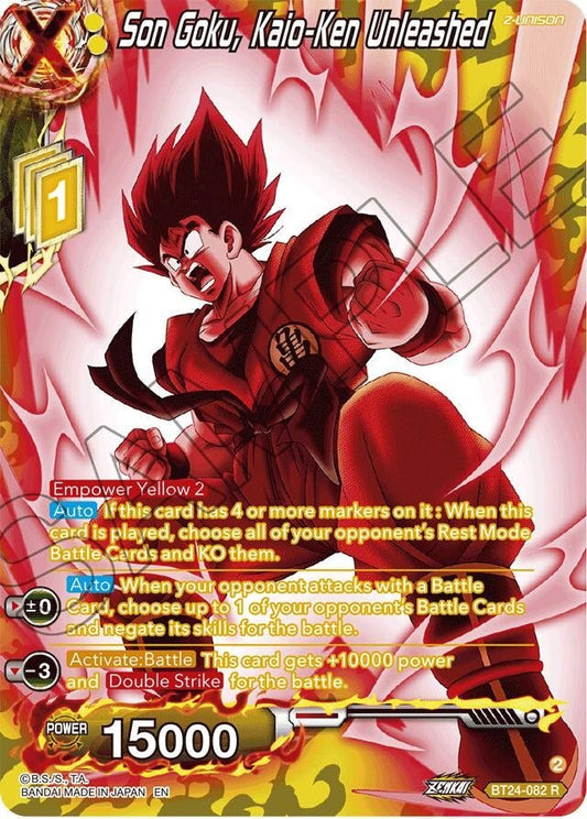 Dragon Ball Super: Masters - Son Goku, Kaio - Ken Unleashed (Collector Booster Silver) (BT24 - 082) (Beyond Generations)