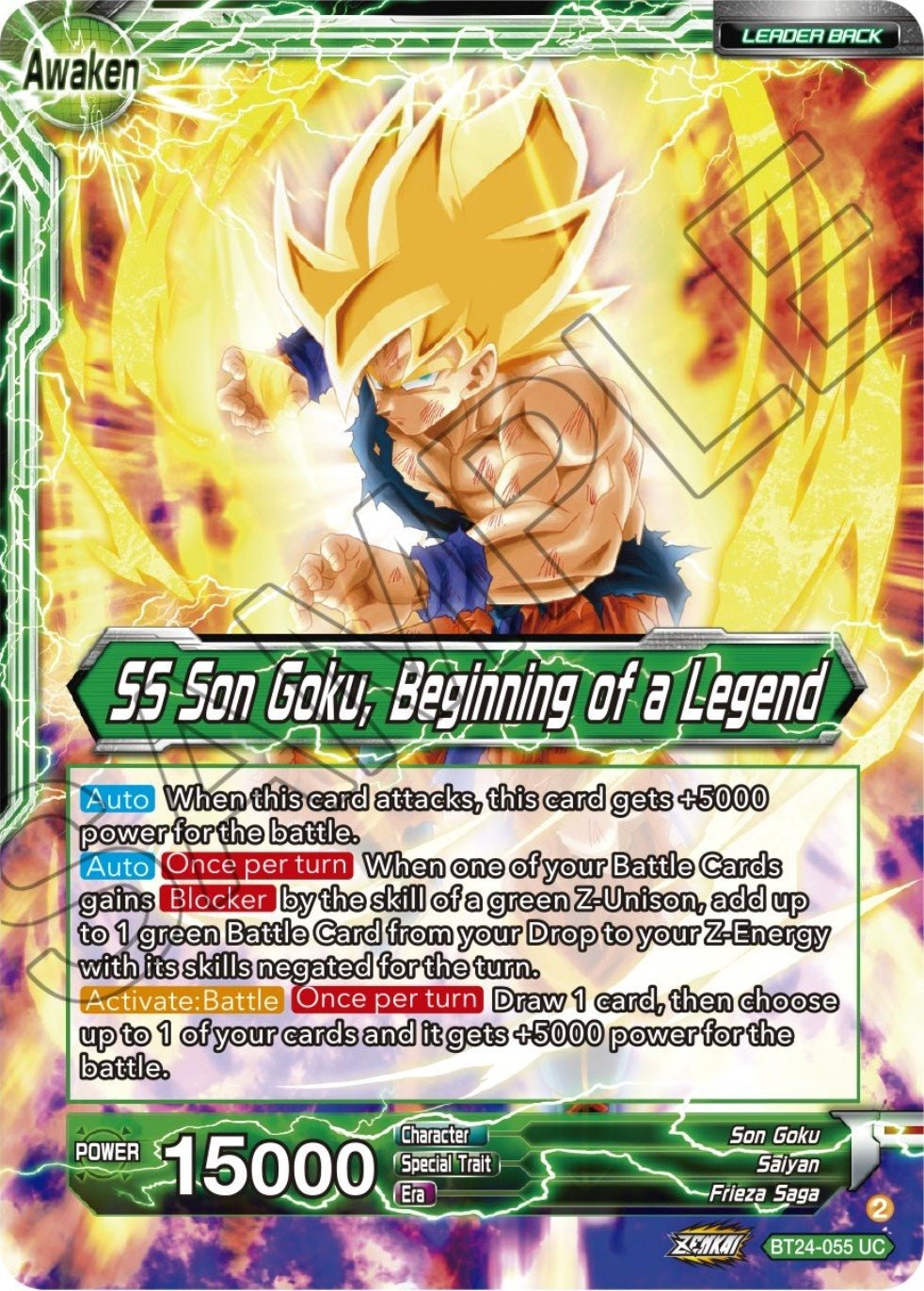 Dragon Ball Super: Masters - Son Goku // SS Son Goku, Beginning of a Legend (BT24 - 055) (Beyond Generations)