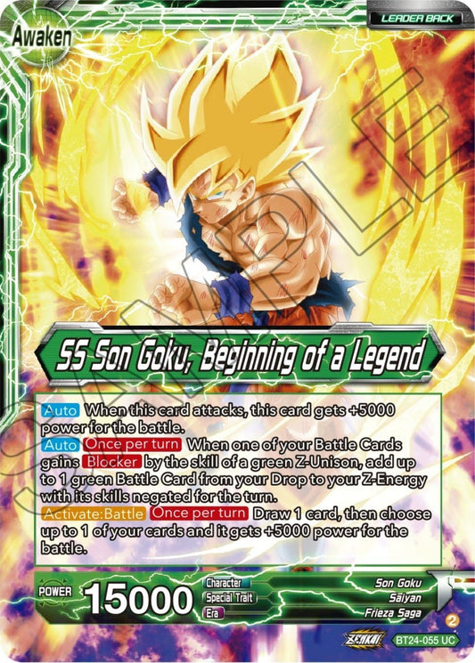 Dragon Ball Super: Masters - Son Goku // SS Son Goku, Beginning of a Legend (BT24 - 055) (Beyond Generations)