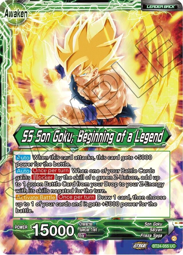 Dragon Ball Super: Masters - Son Goku // SS Son Goku, Beginning of a Legend (Collector Booster Foil) (BT24 - 055) (Beyond Generations)