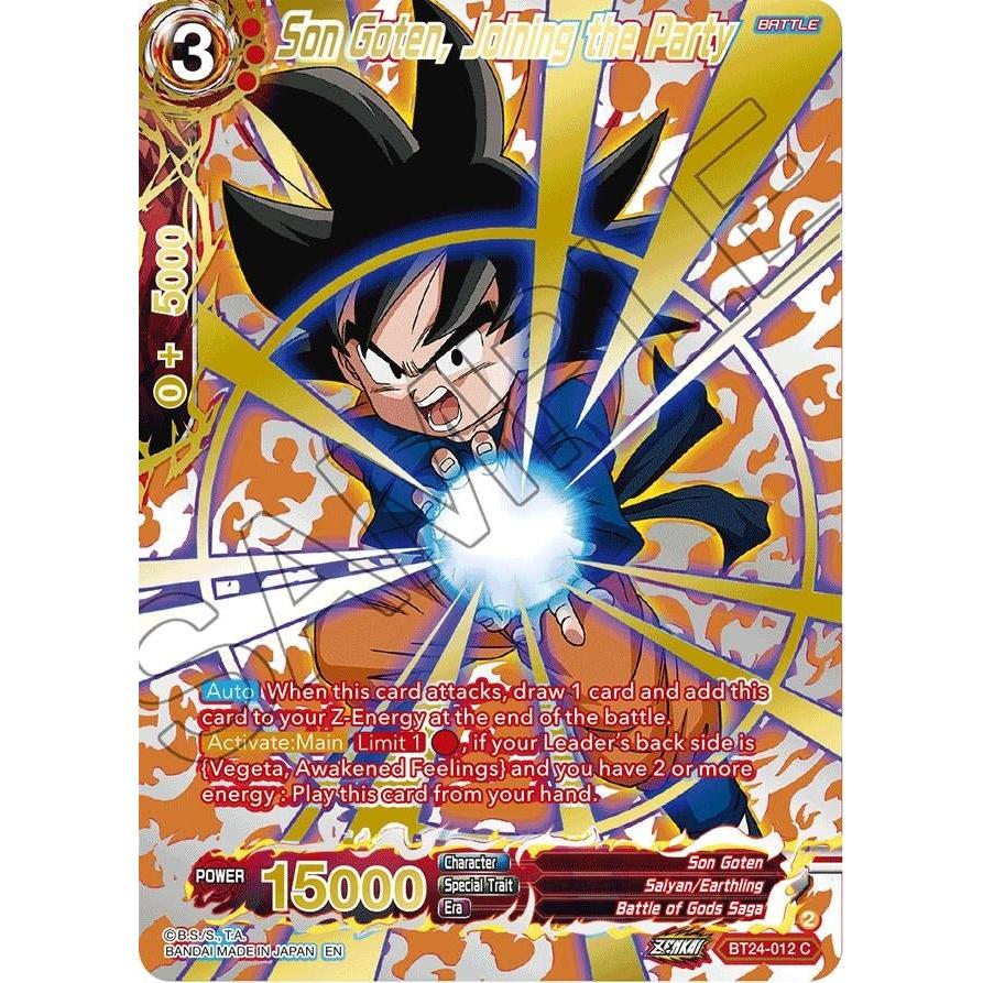 Dragon Ball Super: Masters Son Goten, Joining the Party (Collector Booster Gold) (BT24 - 012) (Beyond Generations) by LAB7 Malta, Europe