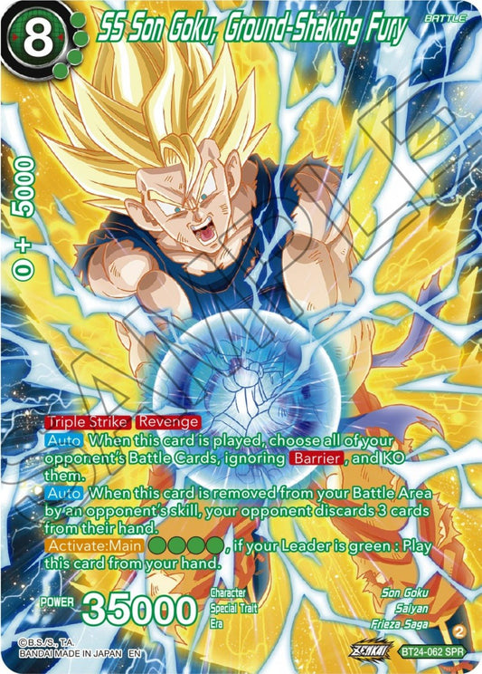 Dragon Ball Super: Masters - SS Son Goku, Ground - Shaking Fury (SPR) (BT24 - 062) (Beyond Generations)
