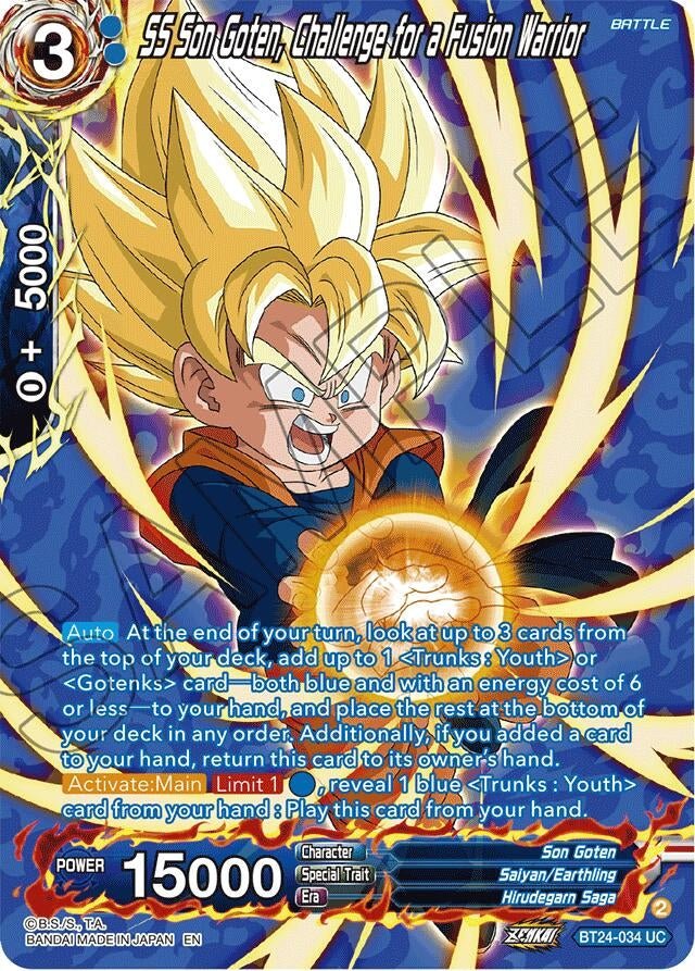 Dragon Ball Super: Masters - SS Son Goten, Challenge for a Fusion Warrior (Collector Booster Silver) (BT24 - 034) (Beyond Generations)