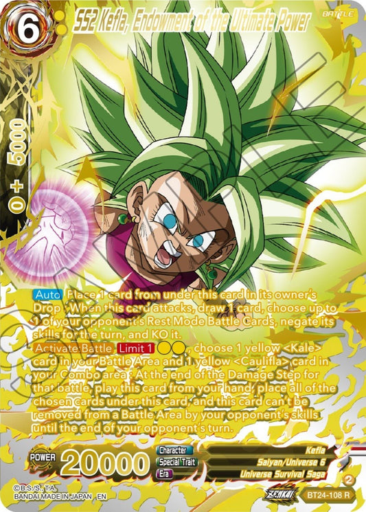 Dragon Ball Super: Masters - SS2 Kefla, Endowment of the Ultimate Power (Collector Booster Gold) (BT24 - 108) (Beyond Generations)