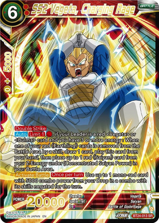 Dragon Ball Super: Masters - SS2 Vegeta, Charging Rage (BT24 - 013) (Beyond Generations)