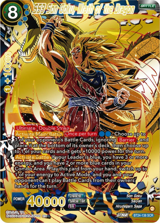 Dragon Ball Super: Masters - SS3 Son Goku, Wrath of the Dragon (BT24 - 138) (Beyond Generations)