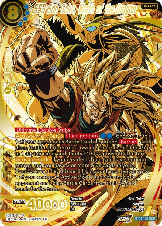 Dragon Ball Super: Masters - SS3 Son Goku, Wrath of the Dragon (GDR) (BT24 - 138) (Beyond Generations)
