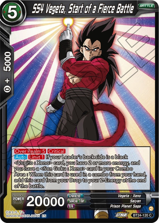 Dragon Ball Super: Masters - SS4 Vegeta, Start of a Fierce Battle (BT24 - 120) (Beyond Generations)