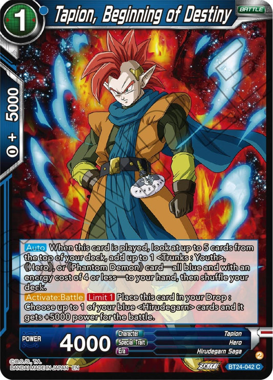 Dragon Ball Super: Masters - Tapion, Beginning of Destiny (BT24 - 042) (Beyond Generations)