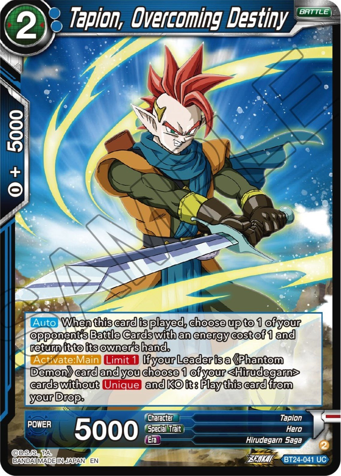 Dragon Ball Super: Masters - Tapion, Overcoming Destiny (BT24 - 041) (Beyond Generations)