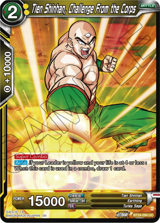 Dragon Ball Super: Masters - Tien Shinhan, Challenge From the Corps (BT24 - 094) (Beyond Generations)