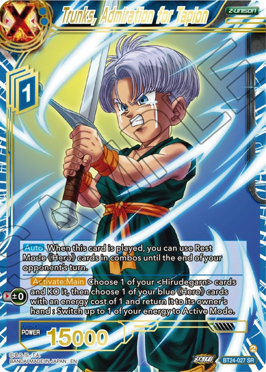 Dragon Ball Super: Masters - Trunks, Admiration for Tapion (BT24 - 027) (Beyond Generations)