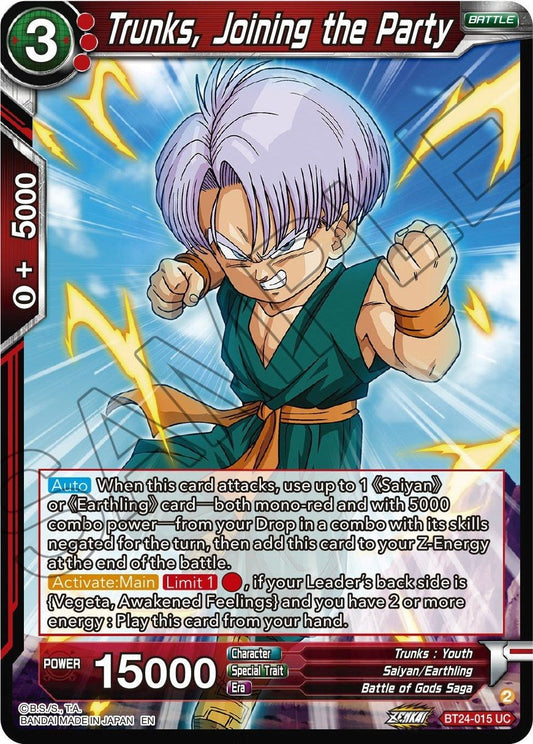 Dragon Ball Super: Masters - Trunks, Joining the Party (BT24 - 015) (Beyond Generations)