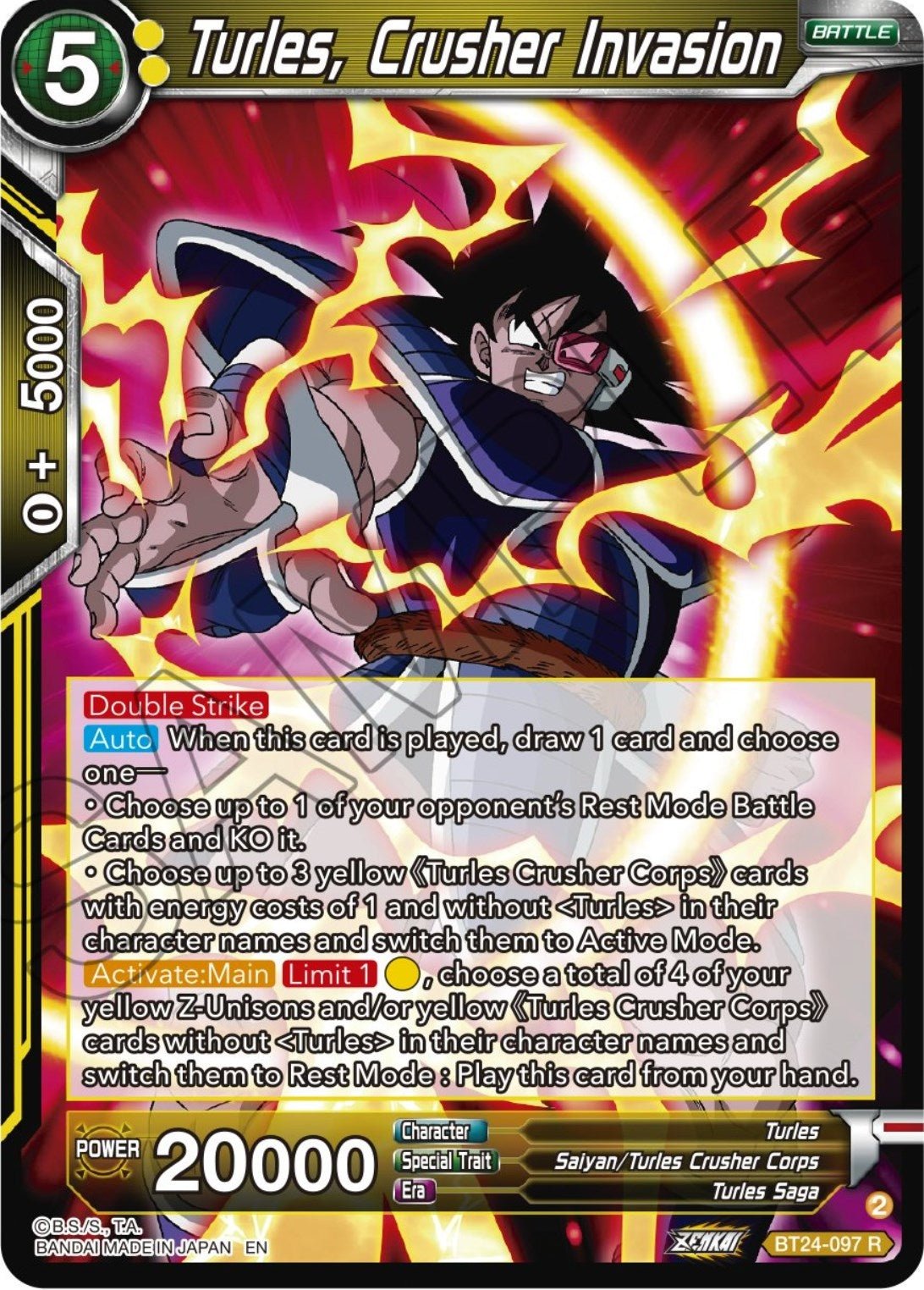 Dragon Ball Super: Masters - Turles, Crusher Invasion (BT24 - 097) (Beyond Generations)
