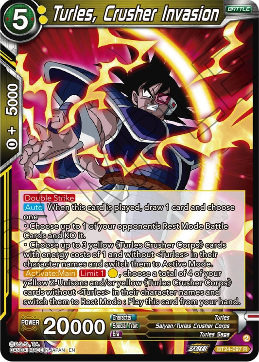 Dragon Ball Super: Masters - Turles, Crusher Invasion (BT24 - 097) (Beyond Generations)