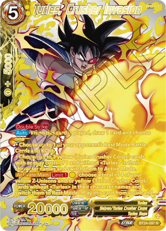 Dragon Ball Super: Masters - Turles, Crusher Invasion (Collector Booster Gold) (BT24 - 097) (Beyond Generations)