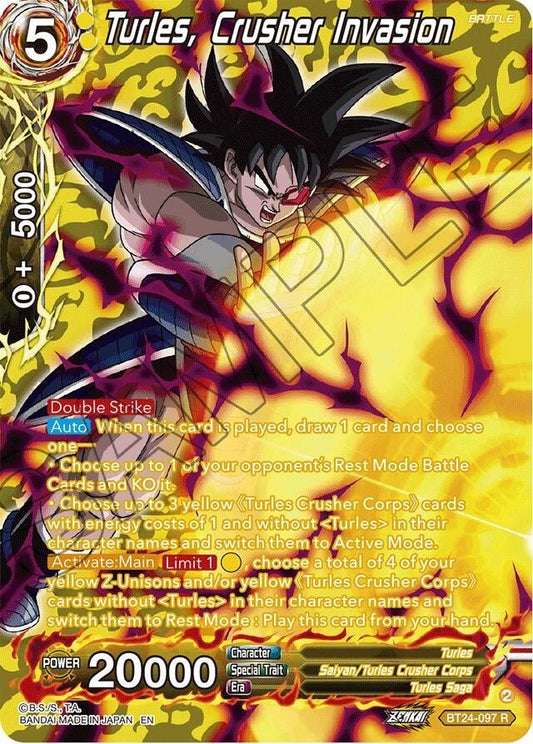 Dragon Ball Super: Masters - Turles, Crusher Invasion (Collector Booster Silver) (BT24 - 097) (Beyond Generations)