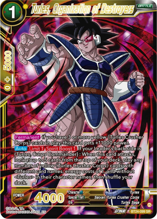 Dragon Ball Super: Masters - Turles, Organization of Destroyers (BT24 - 099) (Beyond Generations)