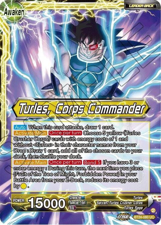 Dragon Ball Super: Masters - Turles // Turles, Corps Commander (Collector Booster Foil) (BT24 - 080) (Beyond Generations)